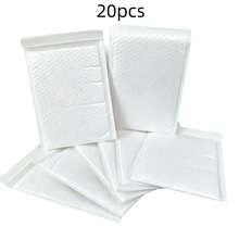 20pcs Honeycomb Texture Bubble Mailers, White PE Waterproof Packaging Bags, Suitable For Home And Back To School Season - White - View 3