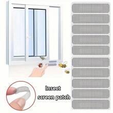 20 piezas Pegatinas a prueba de mosquitos para agujeros de drenaje de puertas y ventanas, Parche de cubierta de drenaje de ventana de aleación de aluminio, Parche de pantalla a prueba de insectos, Pegatina a prueba de mosquitos para drenaje, Pegatina de tela bordada con malla para mosquitera de ventana, Pegatina a prueba de mosquitos, Parche de reparación de malla y accesorios de drenaje de ventana - Gris - Ver 2