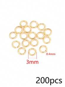 200 Pcs 304 Stainless Steel 18K Gold Plated Multi-Size Open Jump Rings Connector Rings, Handmade DIY Accessories For Necklace And Bracelet Making - Open Ring - View 13