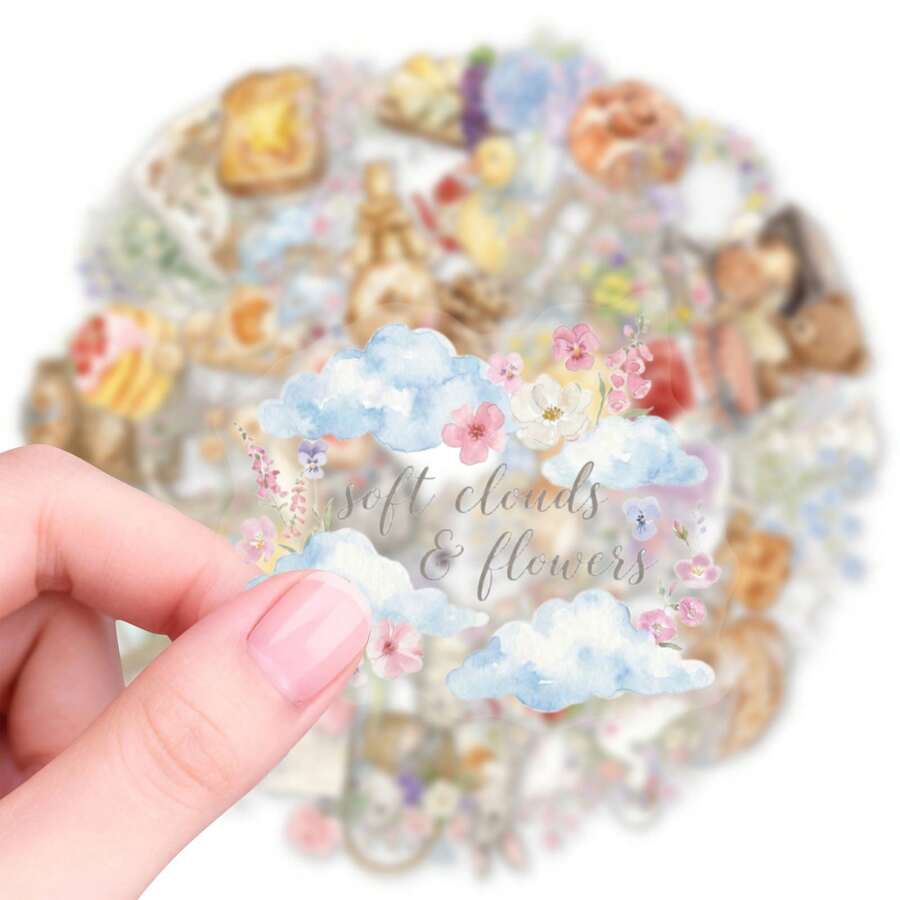 50pcs Cute Cartoon Creative Stickers, Suitable For Suitcase, Notebook Decoration, Planner, Water Bottle And Guka Decoration. - 50 Cute Cartoon Creative Stickers - View 1