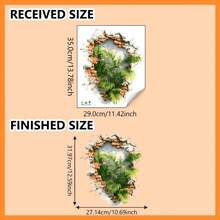 1pc Brick Wall Crack Effect Palm Leaf And Green Plant Wall Sticker, Removable Self-Adhesive Waterproof PVC Sticker, Suitable For Bedroom, Living Room, And Entryway Background Wall Plant Art Decoration. - Wall Stickers - View 4