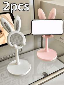 1/2 Packs Desktop Accessories, Cute Cartoon Rabbit Desktop Phone Stand, Universal Adjustable Telescopic Lifting Stand For Students, Desktop Accessories, Suitable For Living Room, Bedroom And Other Home Scenarios, Convenient For Life - Multicolor - View 19