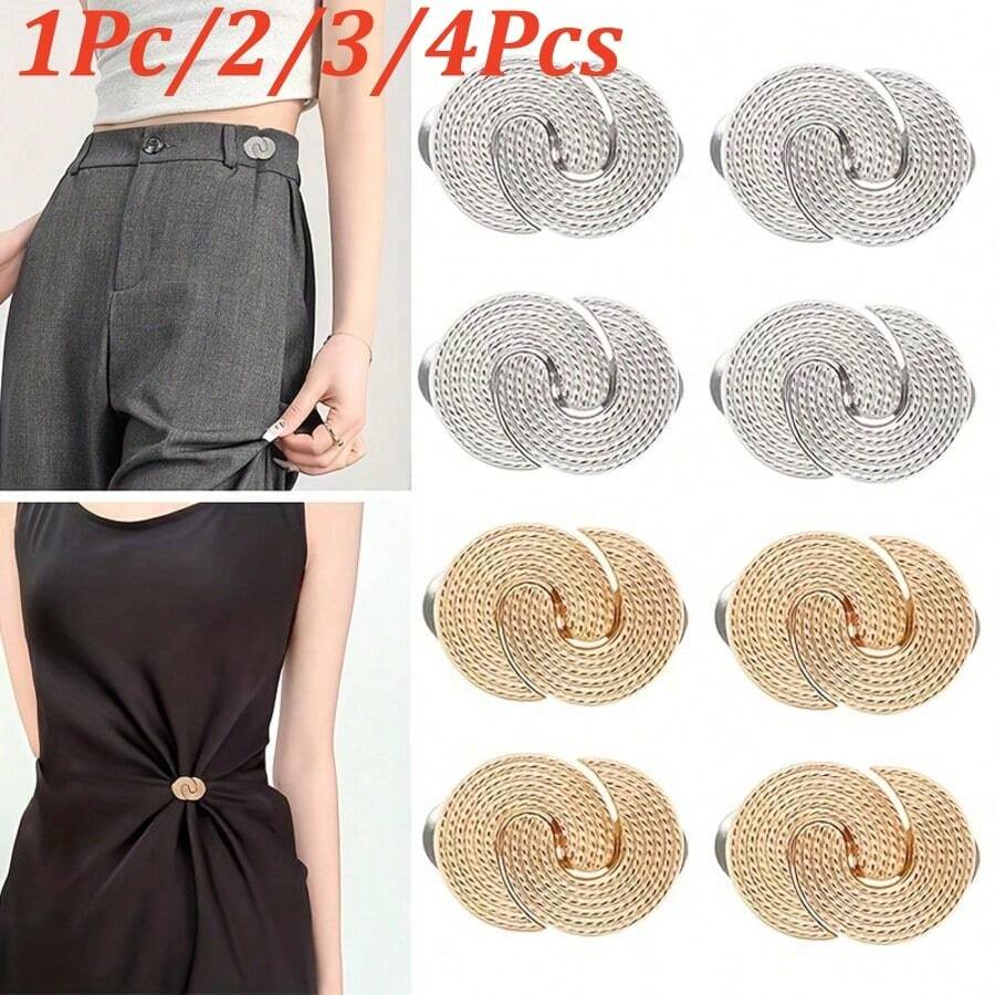 1Pc/2/3/4Pcs Jeans Waist Buckle, Universal Waist Adjuster For Skirts And Pants, Tool-Free Adjustable Buckle, Multiple Colors Available