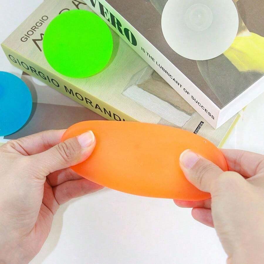 1pc Squishy Stress Relief Transparent Frosted Maltose Squeeze Toy, Soft Maltose Syrup Stress Ball, Soft Texture Slow Rebound, Comfortable Hand Feel, Soft Squeeze Ball, Stress Relief Soft Rubber Squeeze Ball, Relieve Stress, Fingertip Stress Relief Squeeze Ball, Handmade Soft Rubber Squeeze Toy, Effectively Relieve Stress And Anxiety, Suitable For Adults Office Workers Stress Relief Tool, Daily Essential, Holiday Gift (Random Color) - Multicolor - View 1