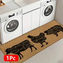 1 pieza, Decoración del hogar, Estampado de patrón de camello, Alfombra de cocina de lino, Tapete de cocina, Tapete de piso, Tapete de baño, Tapete de puerta, Impresión 3D rectangular, Adecuado para sala de estar, dormitorio, pasillo, baño, lavandería - Alfombra de poliéster, Adecuado para decoración del hogar interior y exterior - Multicolor - Ver 12