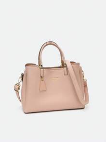 Dedoo Light Luxury Fashion Versatile Multi-Compartment Large Capacity Handbag & Crossbody Bag - Pink - View 3