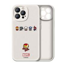 Miniso 漫威黑豹蜘蛛人鋼鐵人美國隊長雷神手機殼適用於iphone17promax/17pro/air/16promax/15plus/14/13/ip17/15pro/12pro/11/16plus防摔防刮保護套相容apple - 白色 - 查看 2