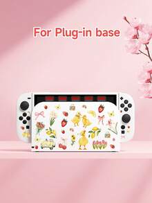 Fresh Elements, Little Yellow Duck, Floral Fruit Pattern Switch/Switch 2nd Gen Protective Case/Transparent Glitter Protective Shell, Compatible With New Switch 2 (2025)/Switch NS/Switch OLED/Lite, Compatible With Switch Game Console Accessories, Full Set, Storage Bag, Card Slot Base Case, Game Card Storage Box, Switch Protective Case, Best Gift Compatible With Switch Players - Multicolor - View 6