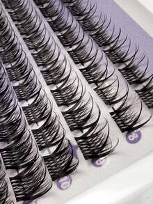 Hinarin 186 Pcs C Curl Cluster Lashes Natural Look Crossed Individual Eyelashes 8-18MM Wispy Pointed Anime Lashes Clusters With Bottom Lashes For Beginners Makeup False Eyelashes Fake Lashes - D - View 5