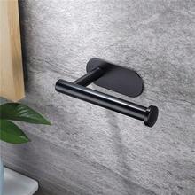 1pc Self-Adhesive Wall-Mounted Black Paper Towel Holder, Easy To Install, Suitable For Kitchen, Bathroom, Cabinet, Sink, Balcony, Also Used For Storing Plastic Wrap/Paper Towels. European Style Bathroom Towel Rack, Simple Storage Rack, Bathroom Towel Rack, Multi-Functional Bathroom Storage Rack - Multicolor - View 9