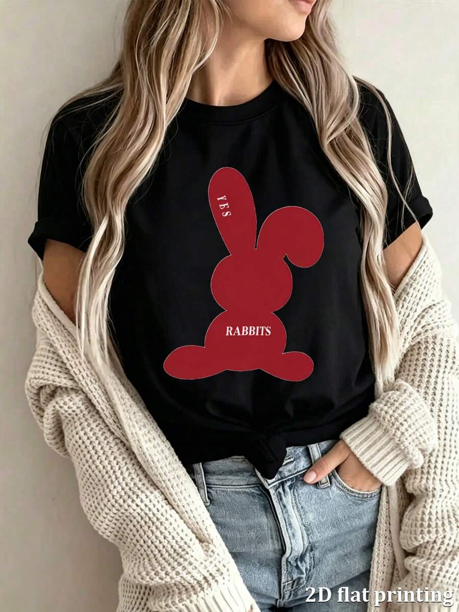 Women T-Shirts - 黑色 - 查看 1