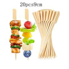 400/300/200/100/50/20pcs Appetizer Bamboo Skewers, Long Cocktail Picks, Fancy Appetizer Toothpicks, Flat Paddle Wooden Food Sticks, For Party Drinks, Fruit, BBQ, Charcuterie Board Accessories - Apricot - View 7