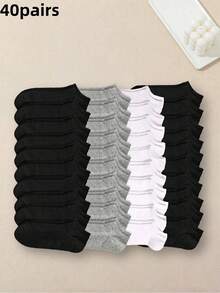 40/20/15/10/5/3/1 Pairs Unisex Kids & Couples Sports Socks, Invisible Socks, Boat Socks, Spring/Summer Holiday Gift - Multicolor - View 9