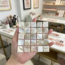 1 pieza Tablero de exhibición de arte de uñas con textura de concha, fondo de acrílico para fotografía de uñas, accesorio de mano para muestras de uñas, tablero de exhibición decorativo, herramienta de paleta de colores de uñas - Multicolor - Ver 12