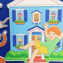 hoojojo 12 Pcs Sleepy House Story Felt Set, Interactive Storytelling Role-Play Felt Board Kit, Story Sequencing Cards, Creative Reading Game Props, Early Literacy Learning Kit, Classroom Activity Supplies, Back-To-School Set, Home & Group Learning Tools - Multicolor - View 13