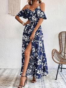 Fashionable Dress For Women - Blue - View 8