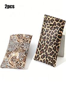 1/2/3pcs Leopard Print Eyeglass Case, Women Eyeglasses Pouch, Glasses Storage Bag Holiday Essential, Girls Eyewear Box, Ladies Leopard Glasses Case - Multicolor - View 12