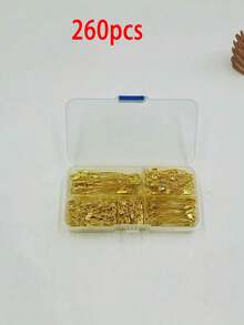 260入/1入 綜合尺寸安全針，包含小號針、大號針及衣物針。這些針由鍍鎳鋼製成，適用於衣物、手工藝、固定、別針與縫紉。它們耐用且防鏽，也適用於製作新娘胸花、DIY學校用品及情人節裝飾。 - 多色 - 查看 11