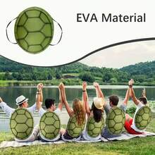 1pc EVA Turtle Shell Cosplay Prop, Realistic Embossed Turtle Pattern Fake Shell, Performance Costume Accessory, Fake Pectoral And Abdominal Muscles - Multicolor - View 3