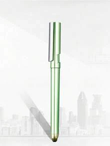 1pc 2-In-1 Stylus Ballpoint Pen, Suitable For Students, Dual-Use Capacitive Touch Screen Pen, Universal For Phone/Tablet, 5 Colors Available: Green/Pink/Blue/Grey/Black, Back To School - A - View 5