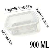 Transparent Hinged PP Plastic Food Storage Container With Lid. Multipurpose Food Preservation Box, Suitable For Preserving Fruits, Vegetables, Tomatoes, Etc. Reusable, Microwave, Refrigerator And Dishwasher . Ideal For Carrying Food And Storing Leftovers. - Multiple Sizes With Lid - View 15