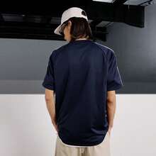 Adidas M Sereno 3S T Quick-Dry Raglan Sleeve Sports Casual Short Sleeve Crew Neck T-Shirt - Royal Blue - View 2