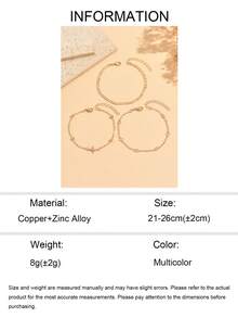 3er Set modische lässige goldene Ketten-Fußkettchen mit Lagen für Damen, minimalistische vielseitige Fußkettchen geeignet für den täglichen Gebrauch, Ausflüge, Dates, Strand und Urlaub - Verschiedenfarbig - Übersicht 5