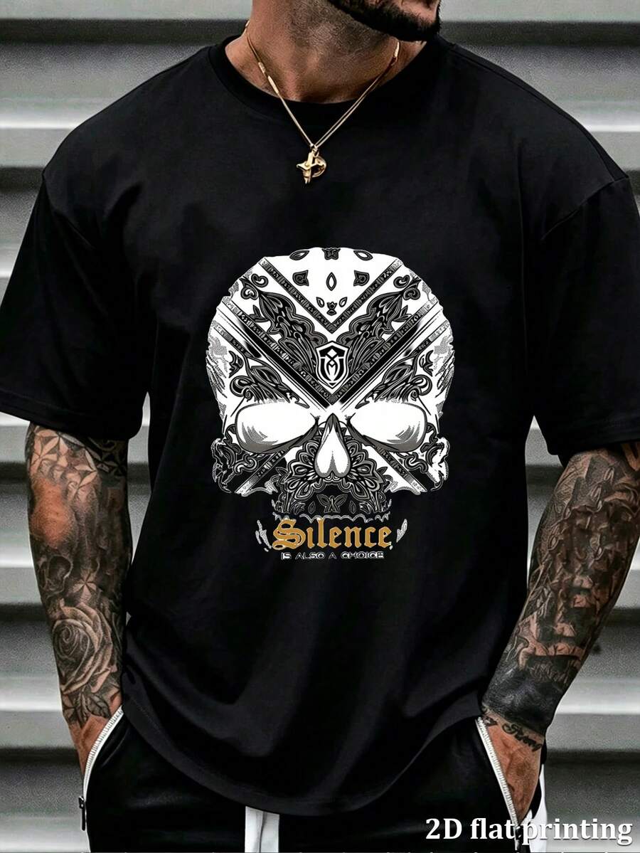 Men T-Shirts - 黑色 - 查看 1