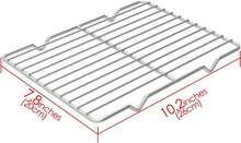 Stainless Steel Cooling Rack, 2-Pack, Rectangular (20 X 26 Cm), Heat-Resistant, Suitable For Baking And Roasting, Fits Disposable Baking Sheets, Silver - View 2