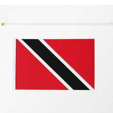 VENTDEPOT Banderitas de los Países, MXTAF-000, 1Pza, Trinidad y Tobago, 14x21cm, Tela Poliéster, Asta Plástico. - Multicolor - Ver 3