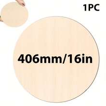 1/2/4pcs 16 Inch Handmade Wooden Circles, 3mm Thick - Blank Wooden Rounds For Painting, DIY Door Hanging And Home Decor - Apricot - View 1