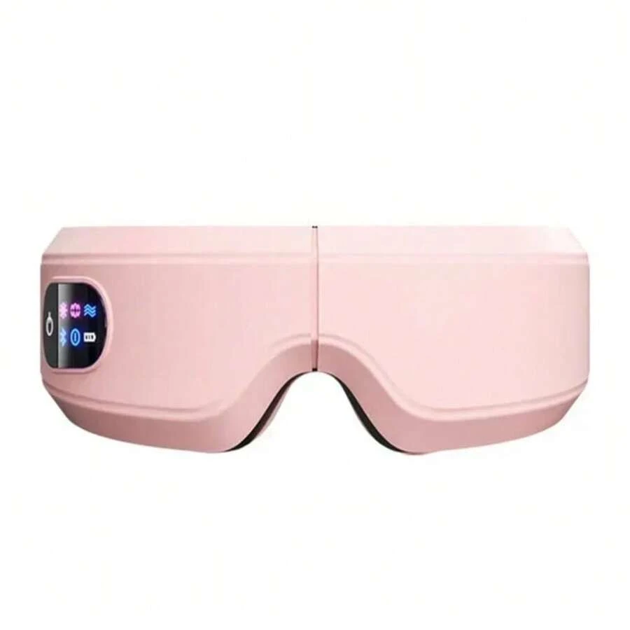 4D Eye Massager Smart Airbag Vibration Eye Care Instrument Hot Compress Bluetooth Eye Massage Glasses Fatigue Wrinkle Health Care - Rosa - Ver 1