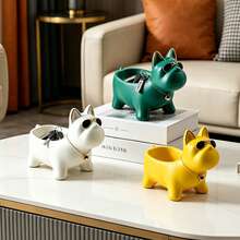 Modern Minimalist Creativity Home Room Living Room Decorative Accessories ,Key Storage Rack ,Dog Sculpture ,Watch, Remote Control Storage Box,Resin Material - View 1