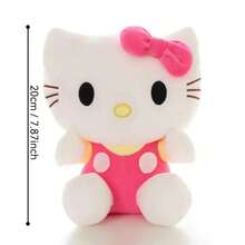 Plush Doll, Cute KT Cat Stuffed Doll, 20cm/25cm Soft Plush Doll, Cartoon Japanese Style Cat Pillow, Birthday Gift For Girls And Best Friends, Holiday Room Decoration, Multiple Colors Available, Bedroom Desk Decor, Comforting Companion Doll - Multicolor - View 6