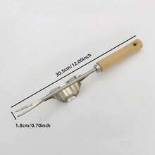 Manual Killer Stainless Steel Garden Hand Killer With Natural Wood Handle Stainless Steel Removal Tool - A - View 6