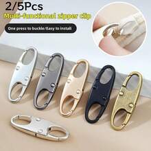 2/5Pcs No-Sew No-Nail Universal Zipper Head Repair Tool, Reusable Anti-Loss Anti-Drop Zipper Lock, Suitable For Backpacks, Suitcases, Coats, Jeans And Other Zipper Damage Scenarios - Multicolor - View 2