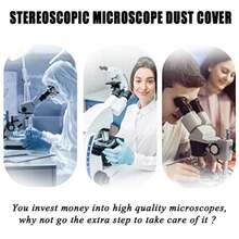 Microscope Dust Cover Compatible With XSP-00 - Lab Lensmeter Instruments Accessories, PVC, 8.7"X14.1"X16.5" - Transparent - View 5