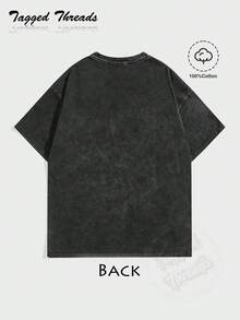 100% Cotton Vintage Butterfly & Moth Shirt Cottagecore Aesthetic Tee, Nature Lover Gift Comfortable T-Shirt Unisex Women's & Men's Campus Daily Wear - Washed T - Black - 查看 2