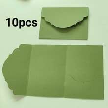 10pcs Tri-Fold Pocket Wedding Invitation Cards With Envelopes, Minimalist Style Suitable For Engagement, Baptism, DIY Invitations, Size 5*7 Inches, Pocket Invitations, Christmas Cards - 10Pcs - View 16