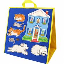 hoojojo 12 Pcs Sleepy House Story Felt Set, Interactive Storytelling Role-Play Felt Board Kit, Story Sequencing Cards, Creative Reading Game Props, Early Literacy Learning Kit, Classroom Activity Supplies, Back-To-School Set, Home & Group Learning Tools - Multicolor - View 2