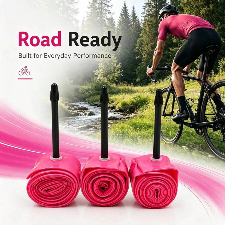 MOTSUV 4pcs Pink TPU Road Bike Inner Tubes 700X23/25/28/30/32C Bicycle Presta Valve FV Inner Tubes 45/65/85L
