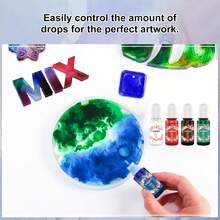 10色UV樹脂顏料組，10ml/0.34fl Oz/個，適用於環氧樹脂和UV手工藝，DIY珠寶製作著色劑 - A - 查看 4