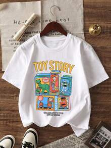 Disney Licensed Children's Printed T-Shirt With  Toy Story 5 Print, Suitable For Boys And Girls - 白色 - 查看 2