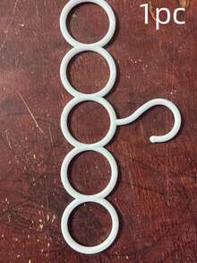 2pcs/1 pieza Gancho circular blanco a medias para bufandas, estante de almacenamiento múltiple para bufandas, adecuado para armarios, estante de almacenamiento de accesorios duradero, se puede usar para colgar cinturones y corbatas, ideal para armarios y accesorios, también adecuado para tendederos y cuerdas para ropa. - Multicolor - Ver 10