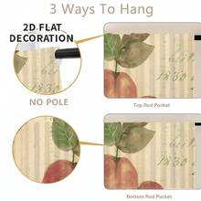 1pc, Home Decor, Fruit Pattern Printed Table Skirt, Kitchen Small Curtain, Kitchen Cabinet Cover, With Curtain Holes, Easy To Hang, Rectangular, Machine Woven, Machine Washable, Kitchen Decoration And Accessories, Perfect For Kitchen Cabinets And Home Decor - Multicolor - View 8