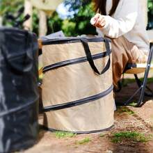 1pc - Windproof, Foldable Camping Trash Can, Portable And Space-Saving, Perfect For Picnics, Barbecues, Outdoor Gardens And Similar Occasions. It Comes In Three Colors And Two Sizes, And Can Also Be Used As A Foldable Laundry Basket. - Multicolor - View 1