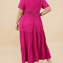 yonghongmaoyi1  VCAY Talla grande Vestido con encaje bajo a capas - Verde Oscuro - Ver 6