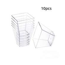 100/75/50/40/30/25/20/10/5 Stück 60ml transparente Mousse-Becher, transparente Pudding-Becher, Gelee-Becher, Eiscreme-Becher, Dessert-Becher, Mini-Appetizer-Becher, geeignet für Partys, Hochzeiten, Catering, Eiscreme, Pudding und Lebensmittelbehälter, Küchenzubehör - transparent - Übersicht 8