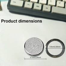 TRTY Car Center Console Multimedia Modification Knob Cover, Rhinestone Sparkling, Interior Knob Protective Cover Sticker, Suitable For BMW New 1 Series 3 Series GT 5 Series 7 Series X3 X6, Also An Ideal Holiday And Birthday Gift - Car Multimedia Knob Cover - View 3