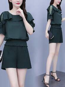 Women Two-Piece Outfits - Green - View 2